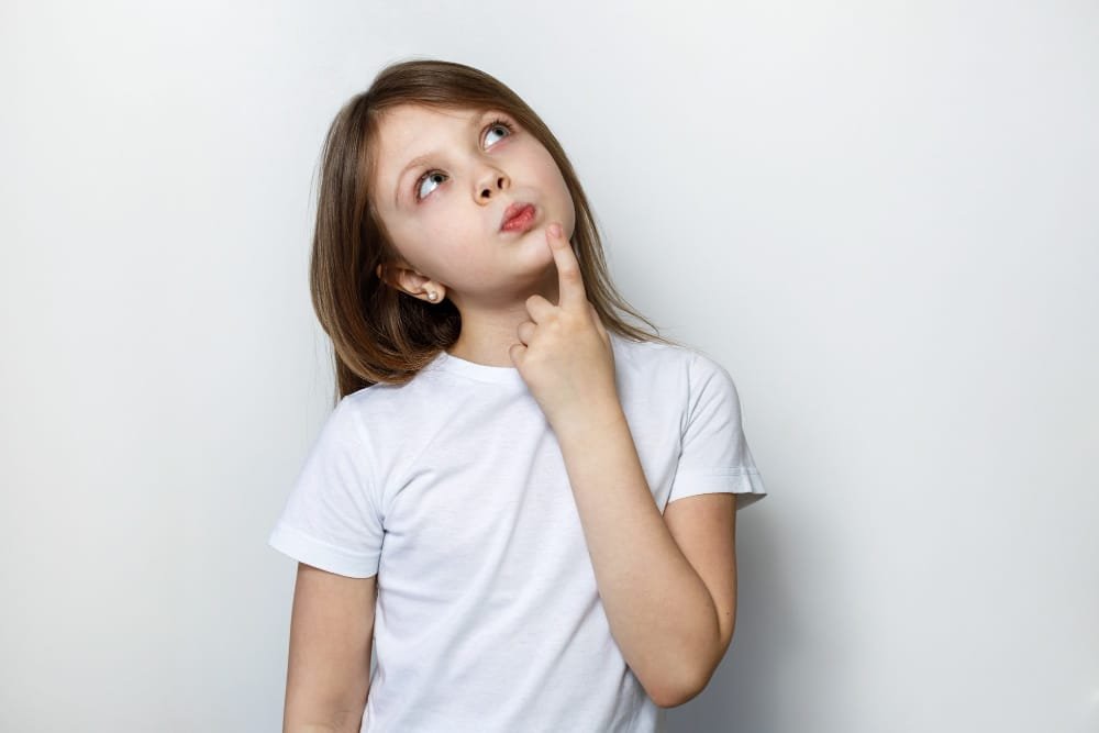 child thinking